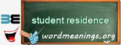 WordMeaning blackboard for student residence